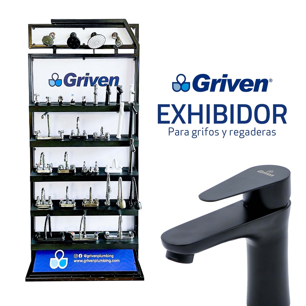 EXHIBIDOR PARA GRIFERÍAS Y REGADERAS GRIVEN DOBLE CARA
