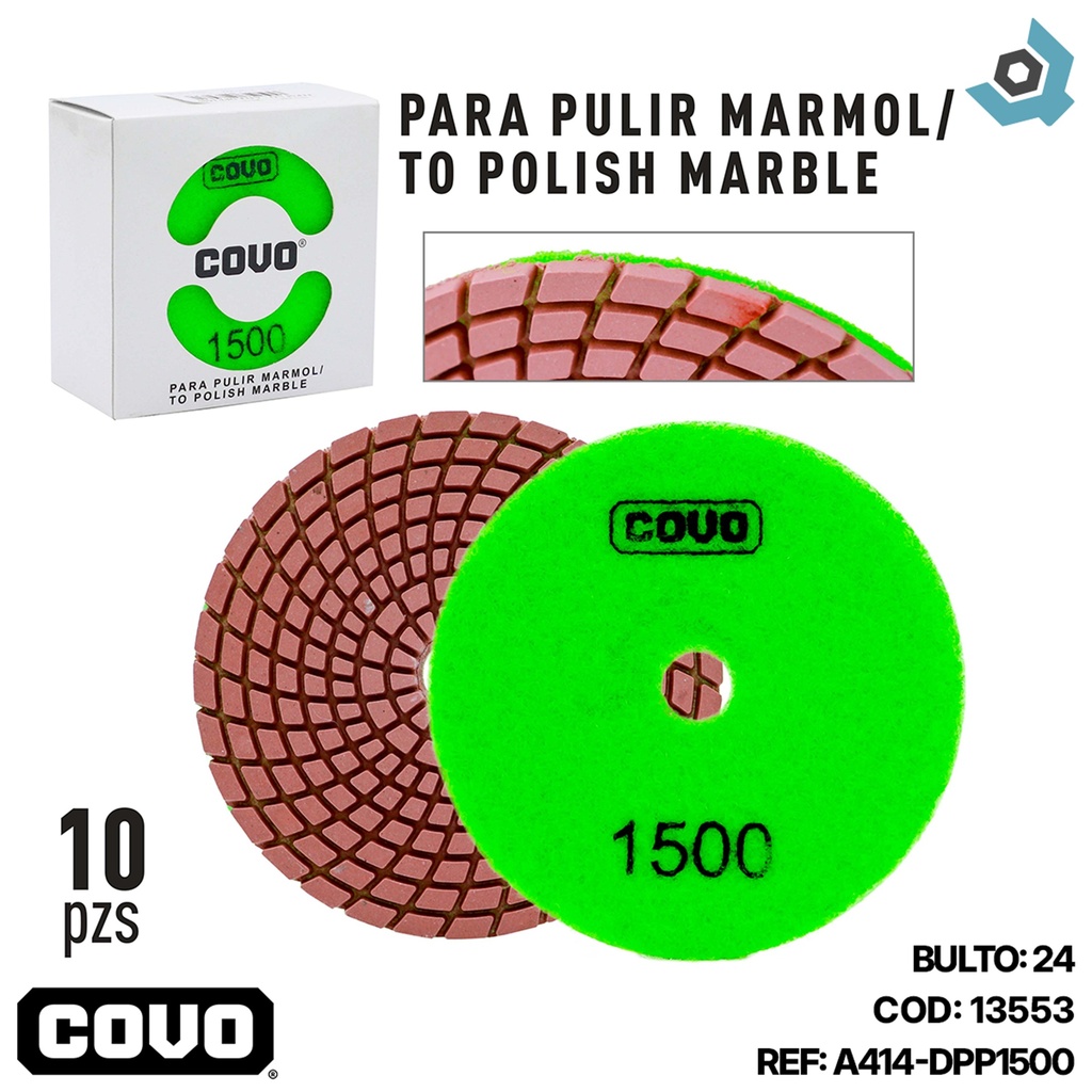 DISCO PARA PULIR MARMOL 1500 COVO
