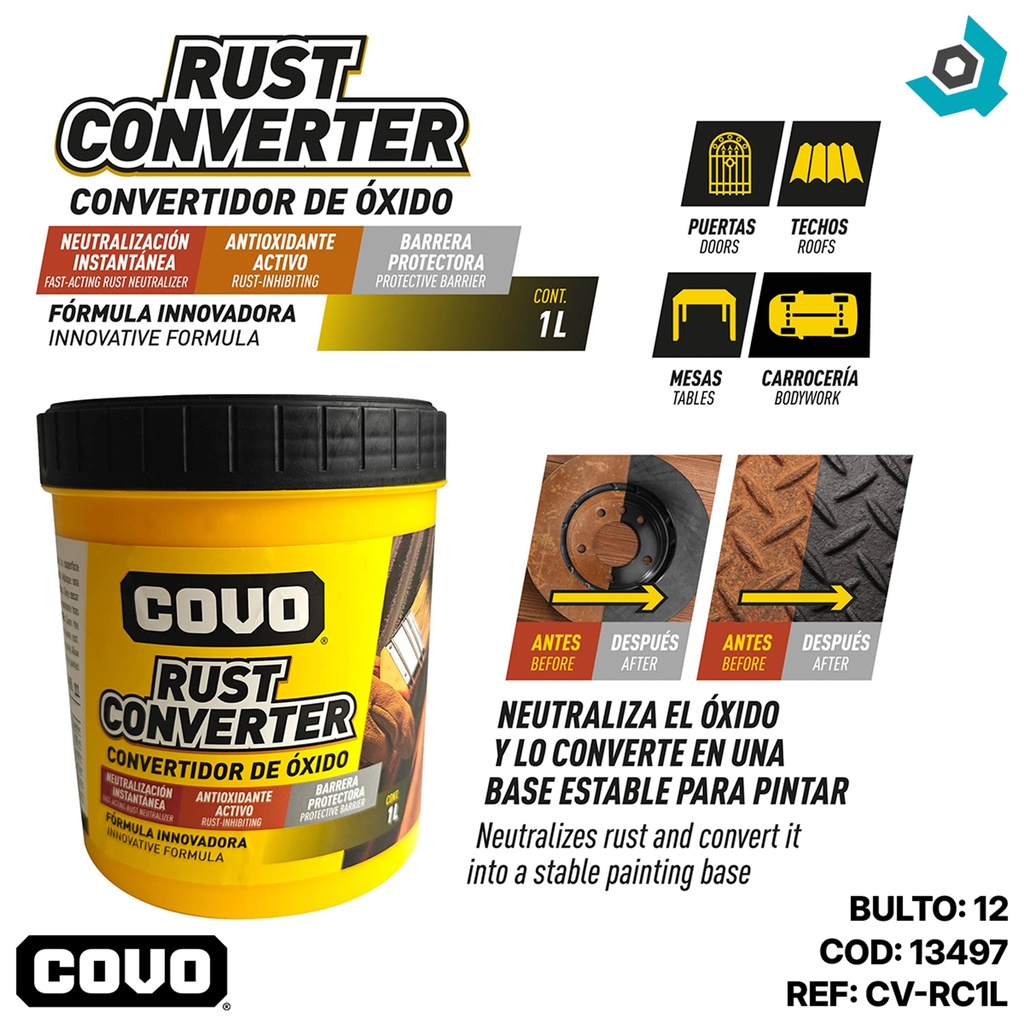 REMOVEDOR DE OXIDO 1 LITRO COVO