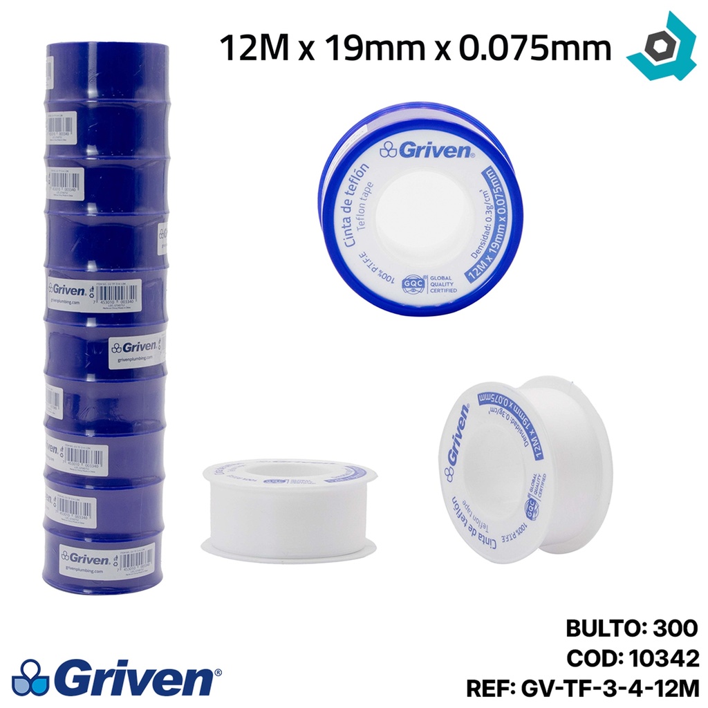TEFLON 19MM X 12M GRIVEN