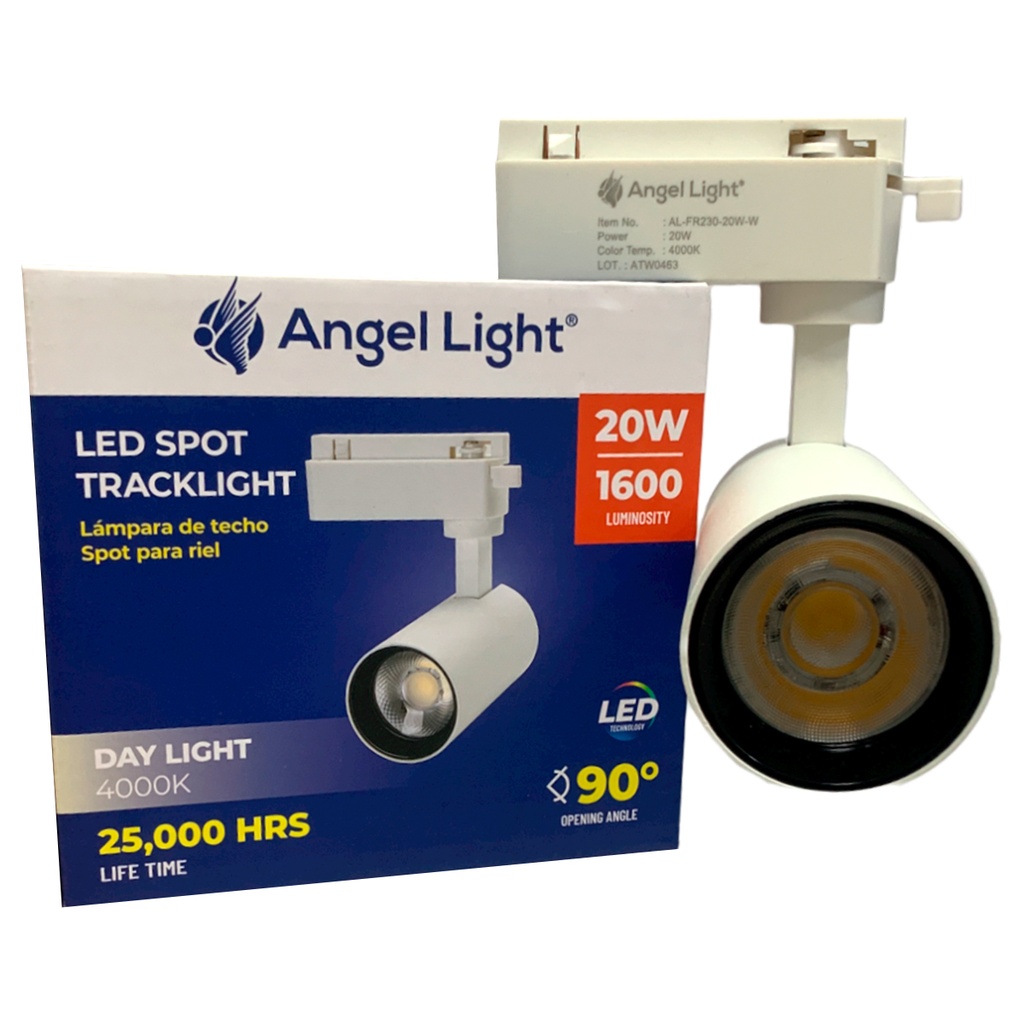 LAMPARA DE TECHO SPOT PARA RIEL 20W COLOR BLANCO ANGEL LIGHT