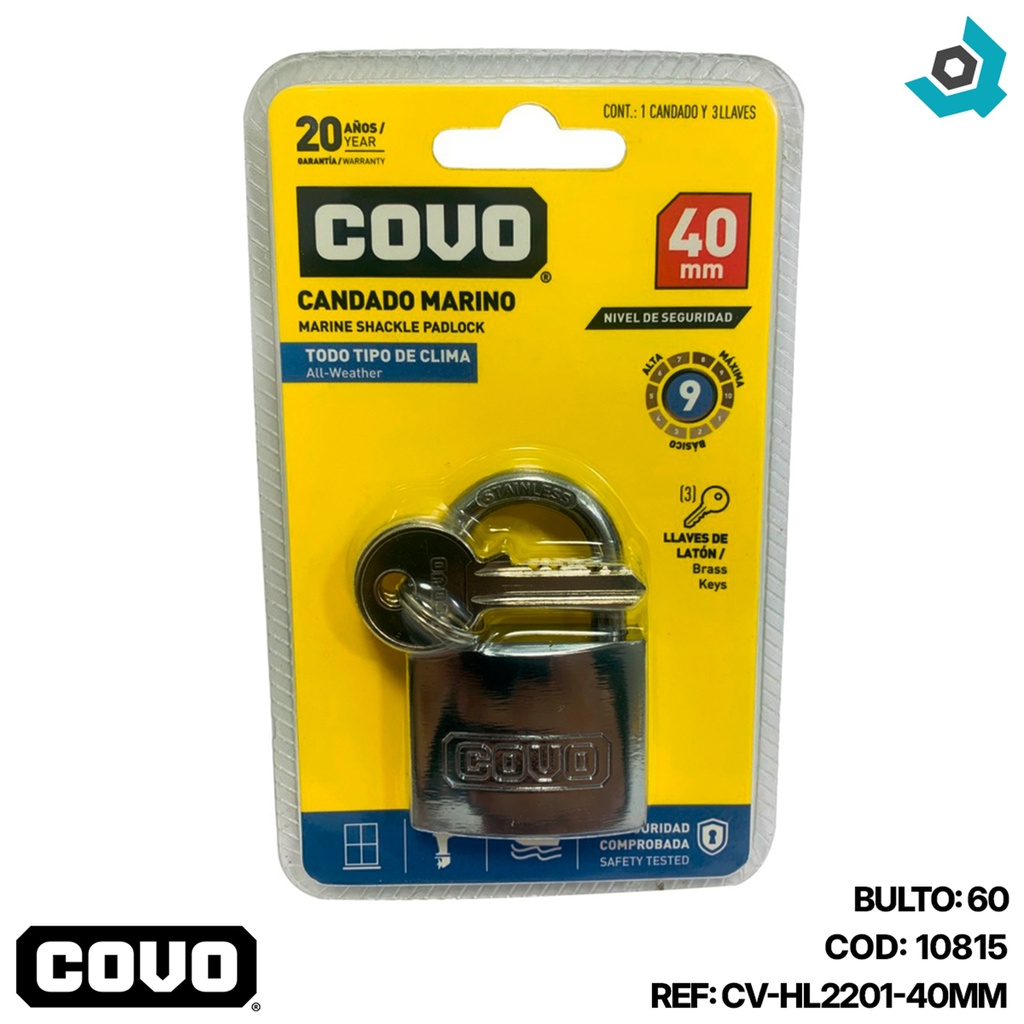 CANDADO 40MM MARINO COVO