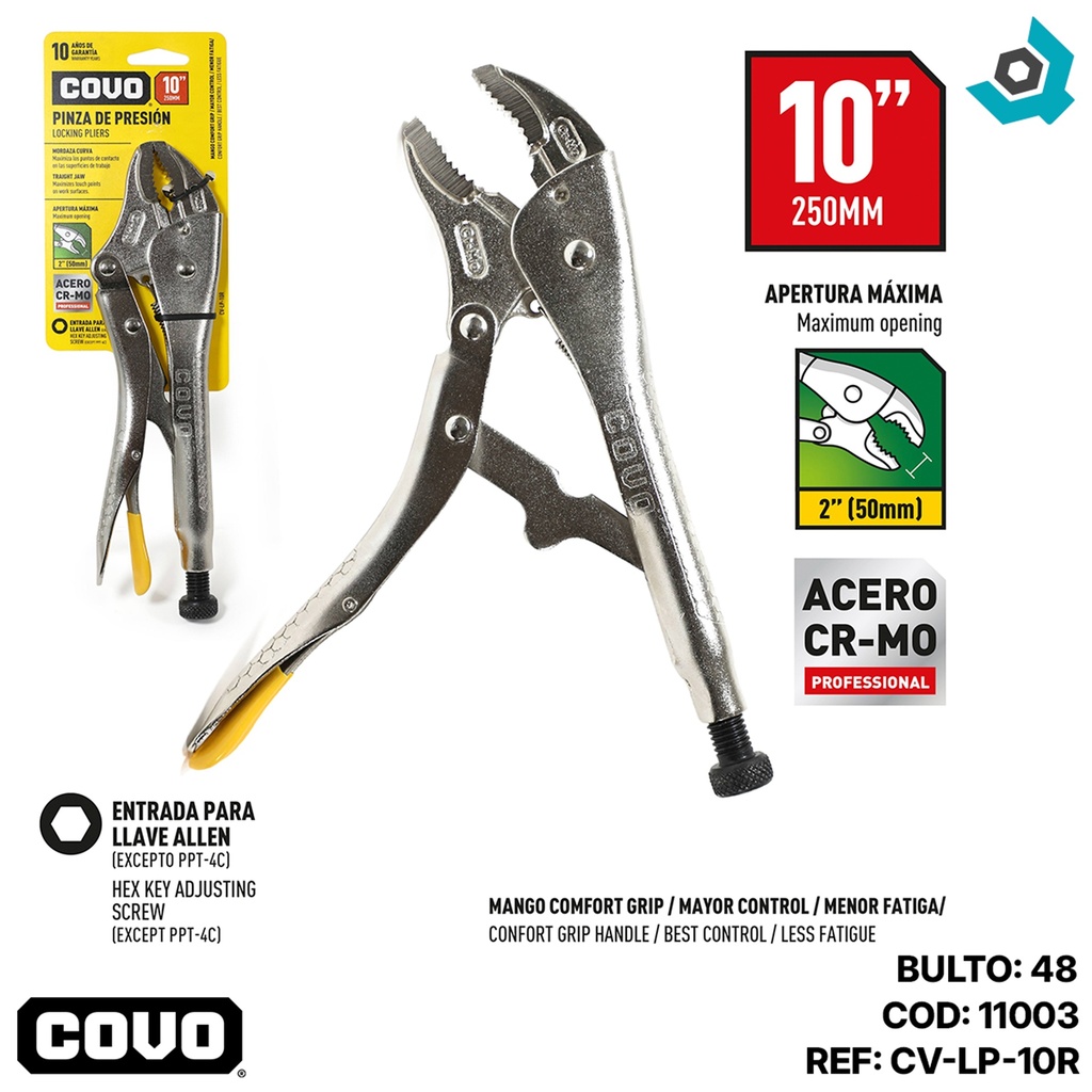 PINZA DE PRESION 10" COVO