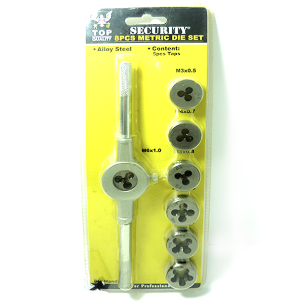 TARRAJA DE ROSCA 8 PIEZAS SECURITY
