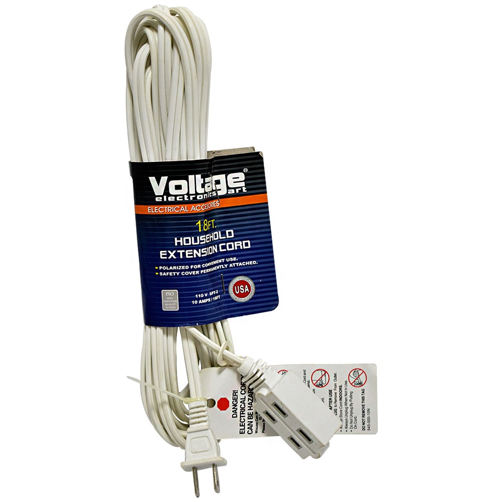 EXTENSION ELECTRICA 18FT 3 TOMAS VOLTAGE