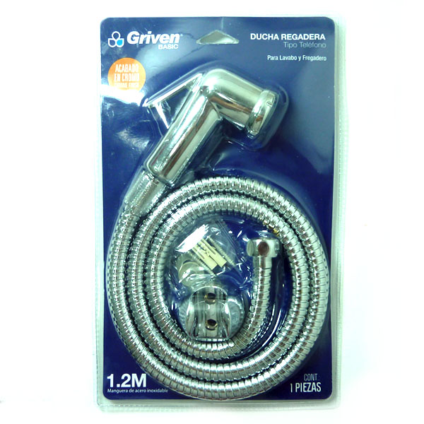 DUCHA PVC TIPO TELEFONO CROMADA GRIVEN