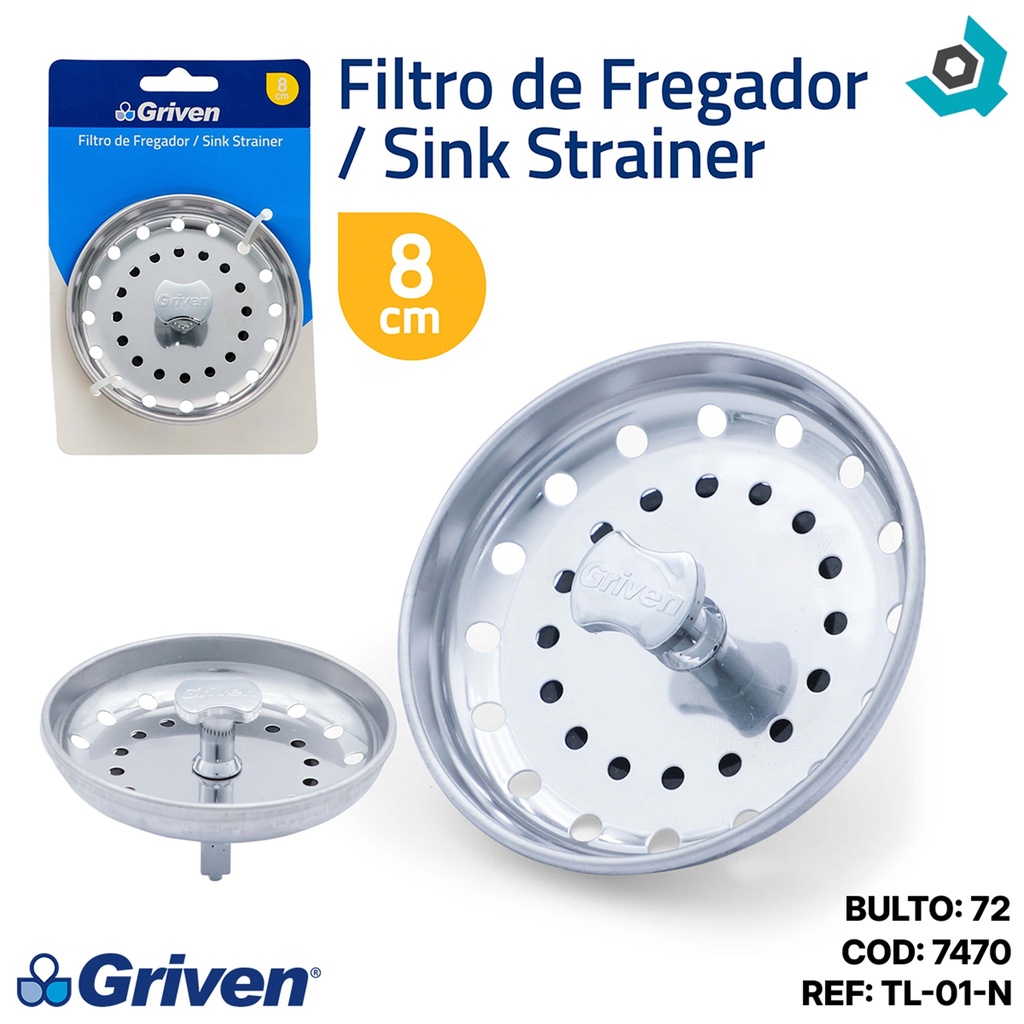 COLADOR PARA FREGADERO 8CM GRIVEN