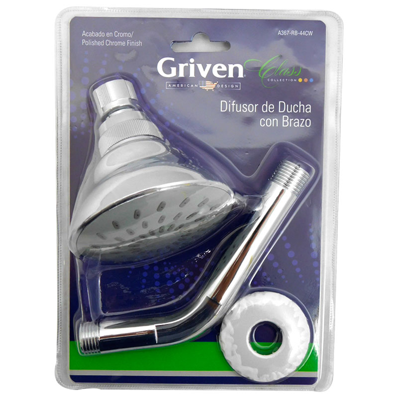 REGADERA PARA BANO 3 1/2" CON EXTENSION GRIVEN