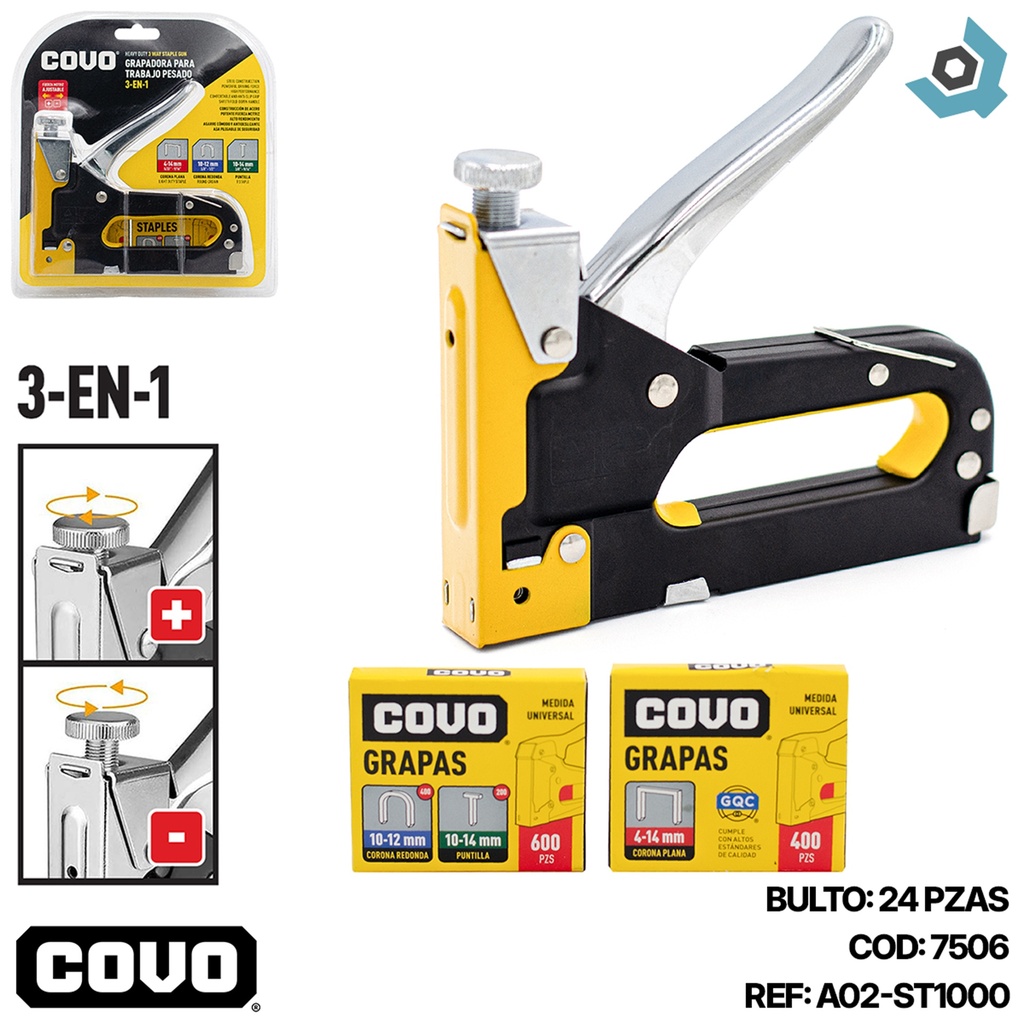GRAPADORA MULTIPROPOSITO 3 EN 1 COVO