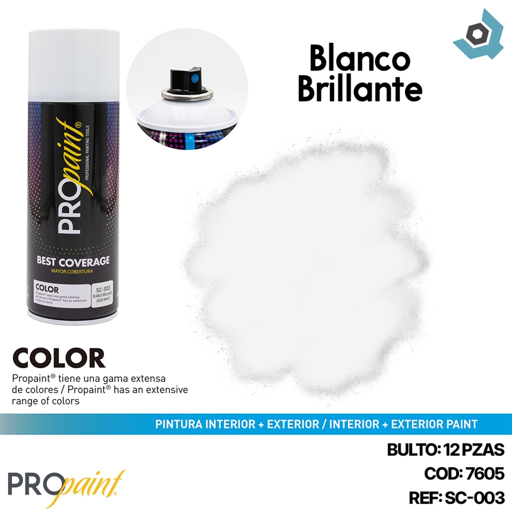 PINTURA EN SPRAY BLANCO BRILLANTE PRO PAINT