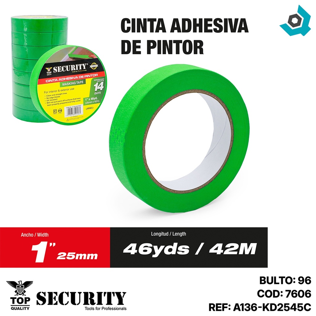 TIRRO DE COBERTURA PARA PINTAR 25MM X 42M SECURITY
