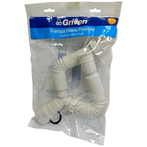 [7956] SIFON PARA FREGADERO 1 1/2" DOBLE FLEXIBLE GRIVEN
