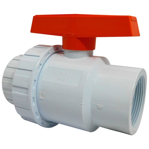 [7965] VALVULA 2 1/2" DE PVC CON ROSCA TUBRICA