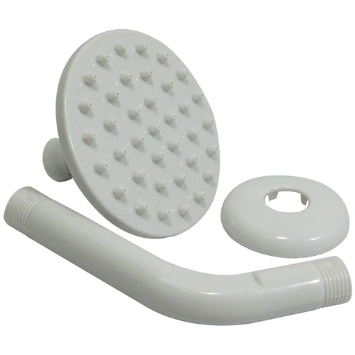 [7971] REGADERA PARA BANO 4" ABS BLANCO GRIVEN