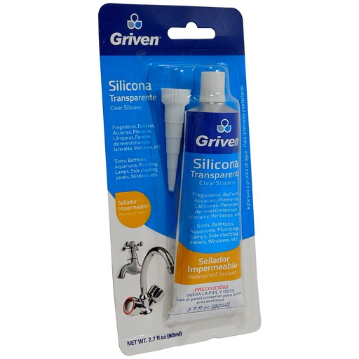 [7979] SELLADOR DE SILICONA TRANSPARENTE 80ML GRIVEN
