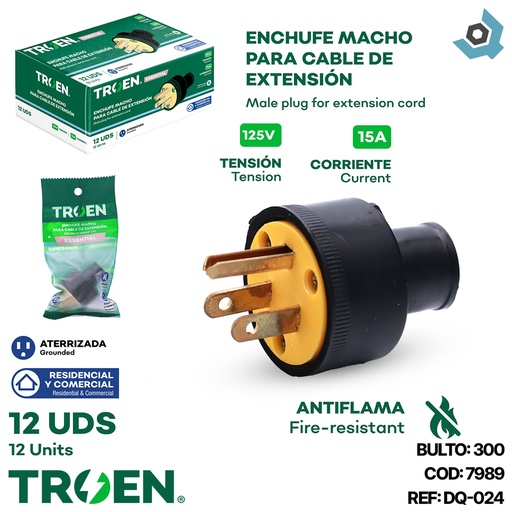 [7989] ENCHUFE ELECTRICO CON TIERRA TROEN
