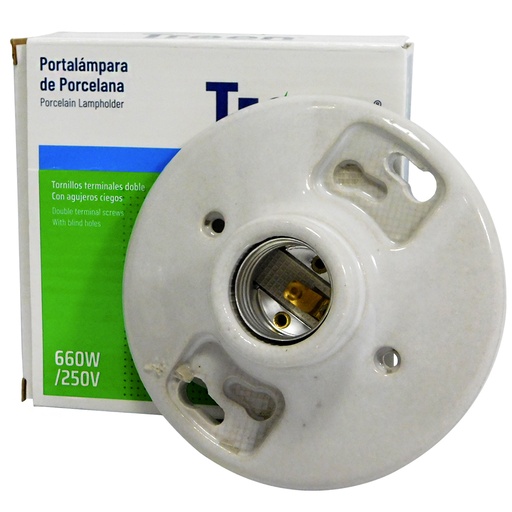 [8069] SOCATE PARA BOMBILLOS 4 1/2" PORCELANA TROEN