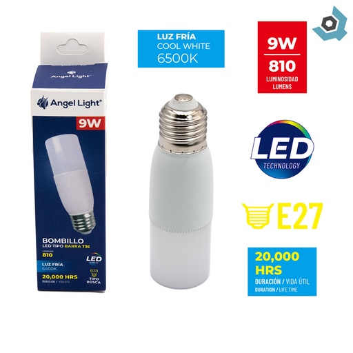 [8276] BOMBILLO LED 9W T37 ANGEL LIGHT