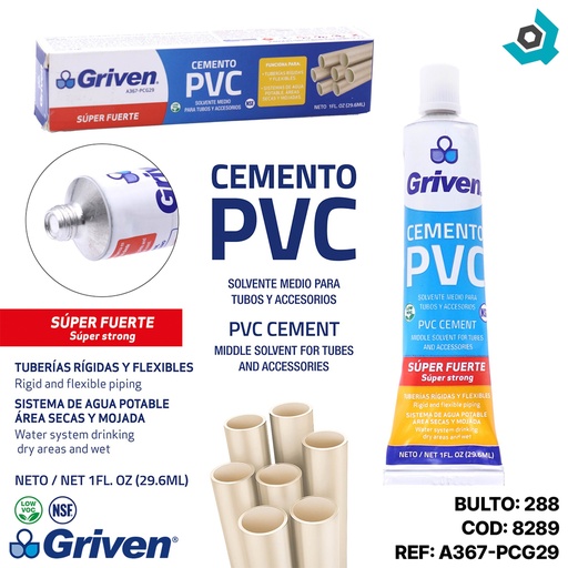 [8289] SOLDADURA PVC CONDICIONES HUMEDAS 1/128GL GRIVEN