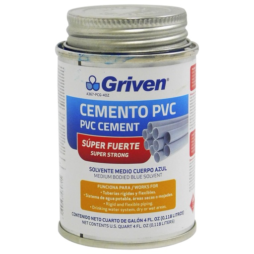 [8291] SOLDADURA PVC CONDICIONES HUMEDAS 4ONZ GRIVEN