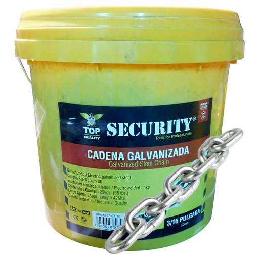 [8322] CADENA 3/16" DE ACERO GALVANIZADO SECURITY