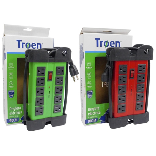 [8327] REGLETA ELECTRICA 10 TOMAS CON TIERRATROEN