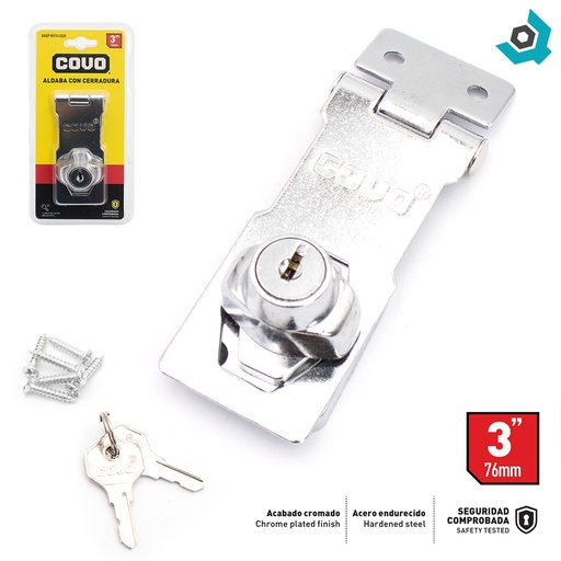 [8341] ALDABA 3" CON CERRADURA COVO