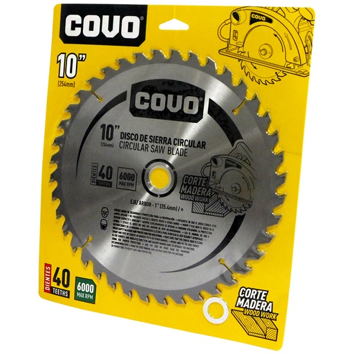[8351] DISCO DE SIERRA 10" PARA MADERA COVO