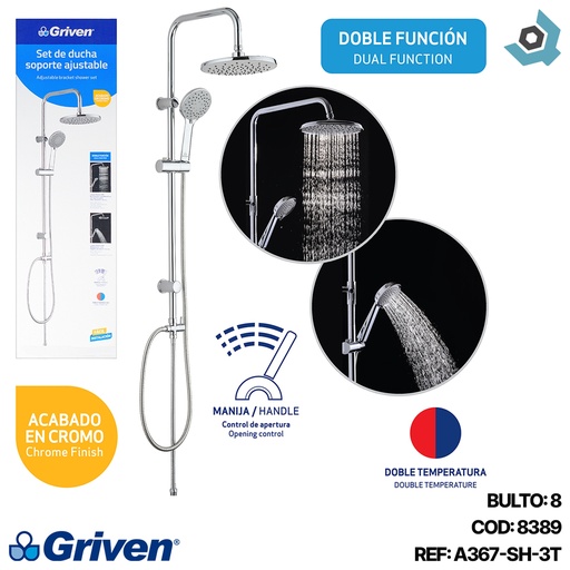 [8389] JUEGO DE REGADERA Y DUCHA GRIVEN