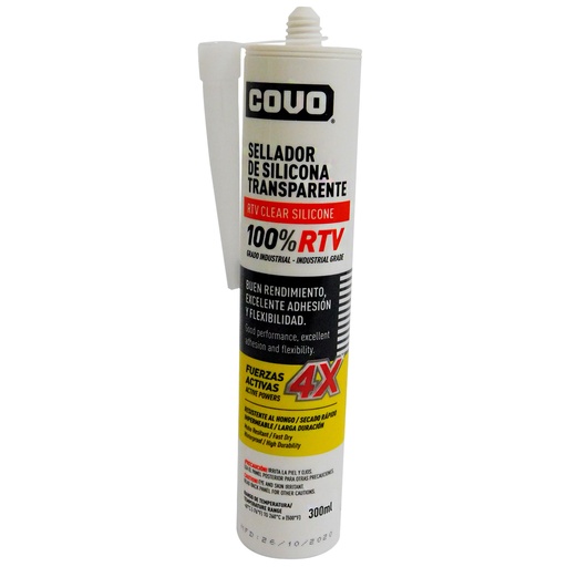 [8449] SELLADOR DE SILICONA TRANSPARENTE 300ML COVO