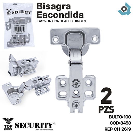 [8458] BISAGRAS DE CASOLETA SIN FRENO SECURITY