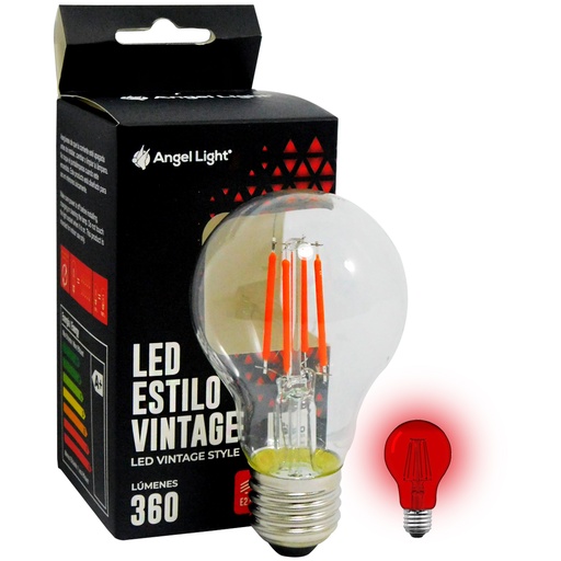 [8466] BOMBILLO LED 4W VINTAGE ROJO ANGEL LIGHT