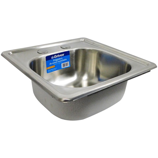 [8560] FREGADERO INDIVIDUAL 25 X 30 CM ACERO INOXIDABLE GRIVEN