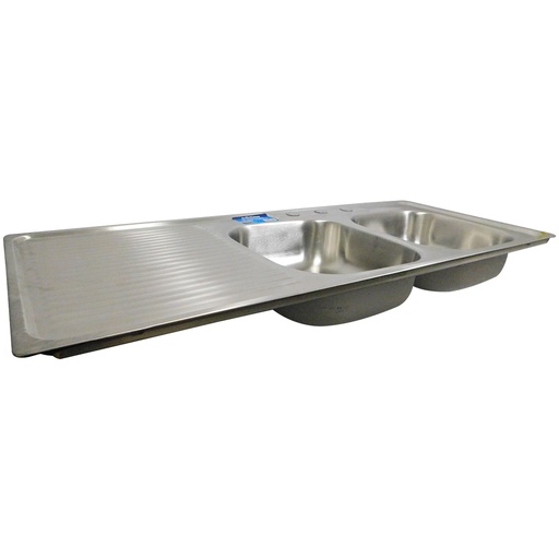 [8562] FREGADERO DOBLE 35 X 35.5 CM CON ESCURRIDOR GRIVEN