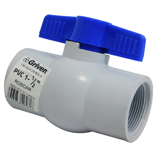 [8574] VALVULA 1 1/2" DE PVC CON ROSCA GRIVEN