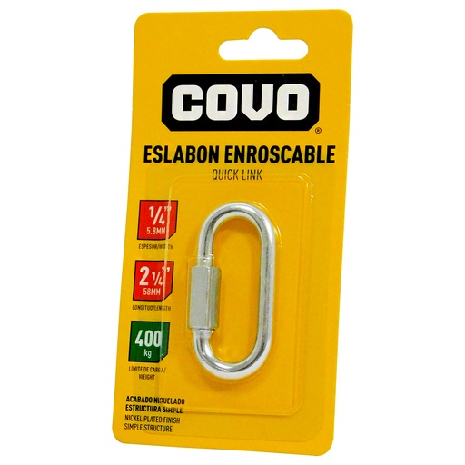 [8588] BANDOLA CON SEGURO ENROSCABLE 2 1/4" COVO