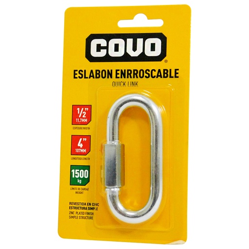 [8589] BANDOLA CON SEGURO ENROSCABLE 4" COVO