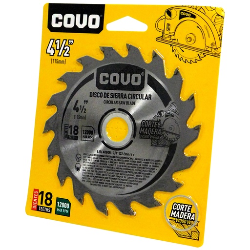 [8599] DISCO DE SIERRA 4.5" PARA MADERA COVO
