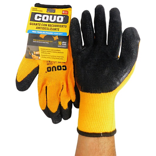 [8638] GUANTES DE SGURIDAD CON RECUBRIMIENTO ANTIDESLIZANTE COVO