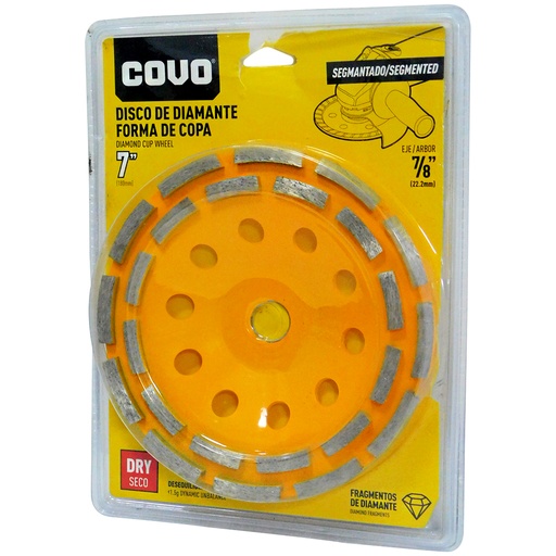 [8639] DISCO DIAMANTADO 7" SEGMENTANDO DE COPA COVO