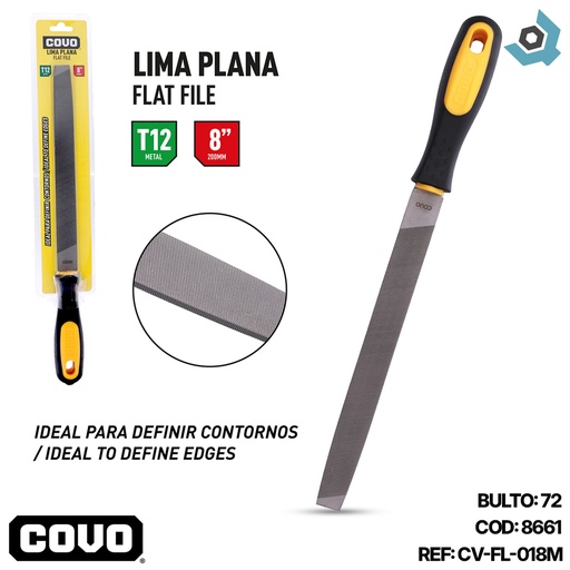 [8661] LIMA PLANA 8" COVO
