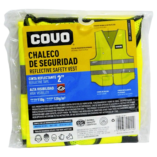 [8664] CHALECO DE SEGURIDAD REFLECTIVO COVO