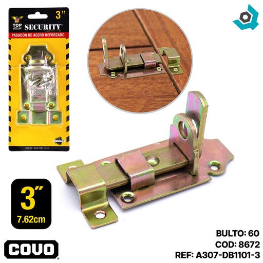 [8672] PASADOR REFORZADO 3" SECURITY