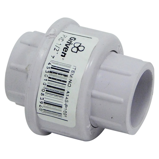 [8676] UNION UNIVERSAL 1/2" DE PVC SIN ROSCA GRIVEN