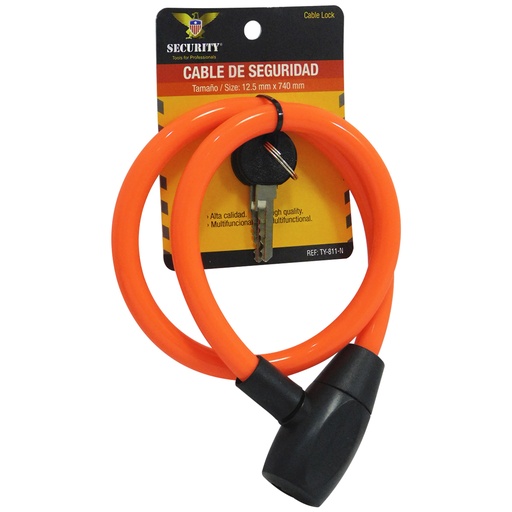 [8770] CANDADO PARA BICICLETA 12.5MM X 74CM SECURITY