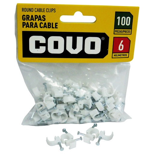 [8782] GRAPAS PARA CABLES 6MM COVO