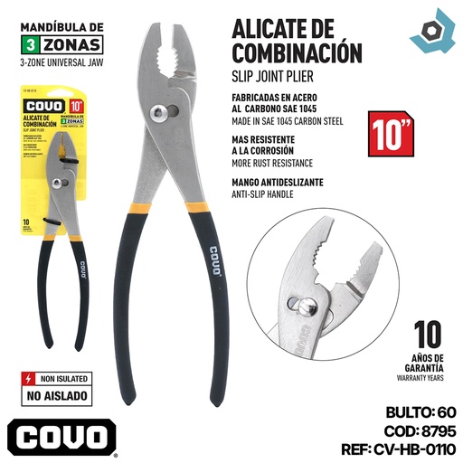 [8795] ALICATE 10" DE COMBINACION COVO