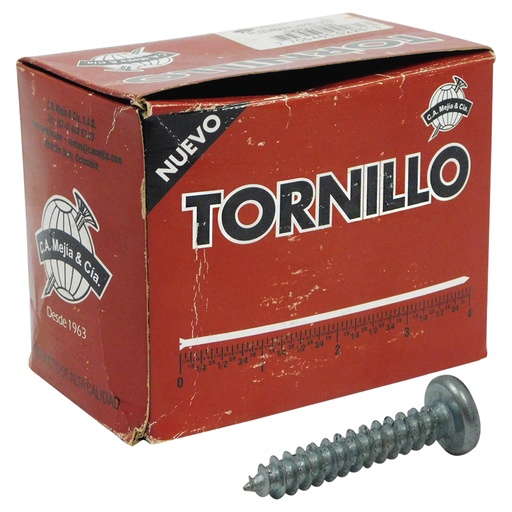 [8897] TORNILLO LAMINADO CABEZA PAN #10 X 1" MEJIA