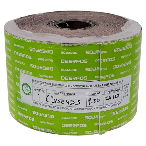 [8907] ROLLO DE LIJA 6" X 46MTS GRANO 80 DEERFOS
