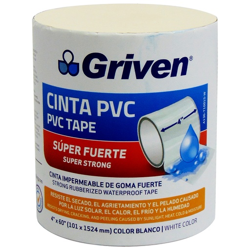 [8915] CINTA PVC BLANCO 4" X 60" GRIVEN